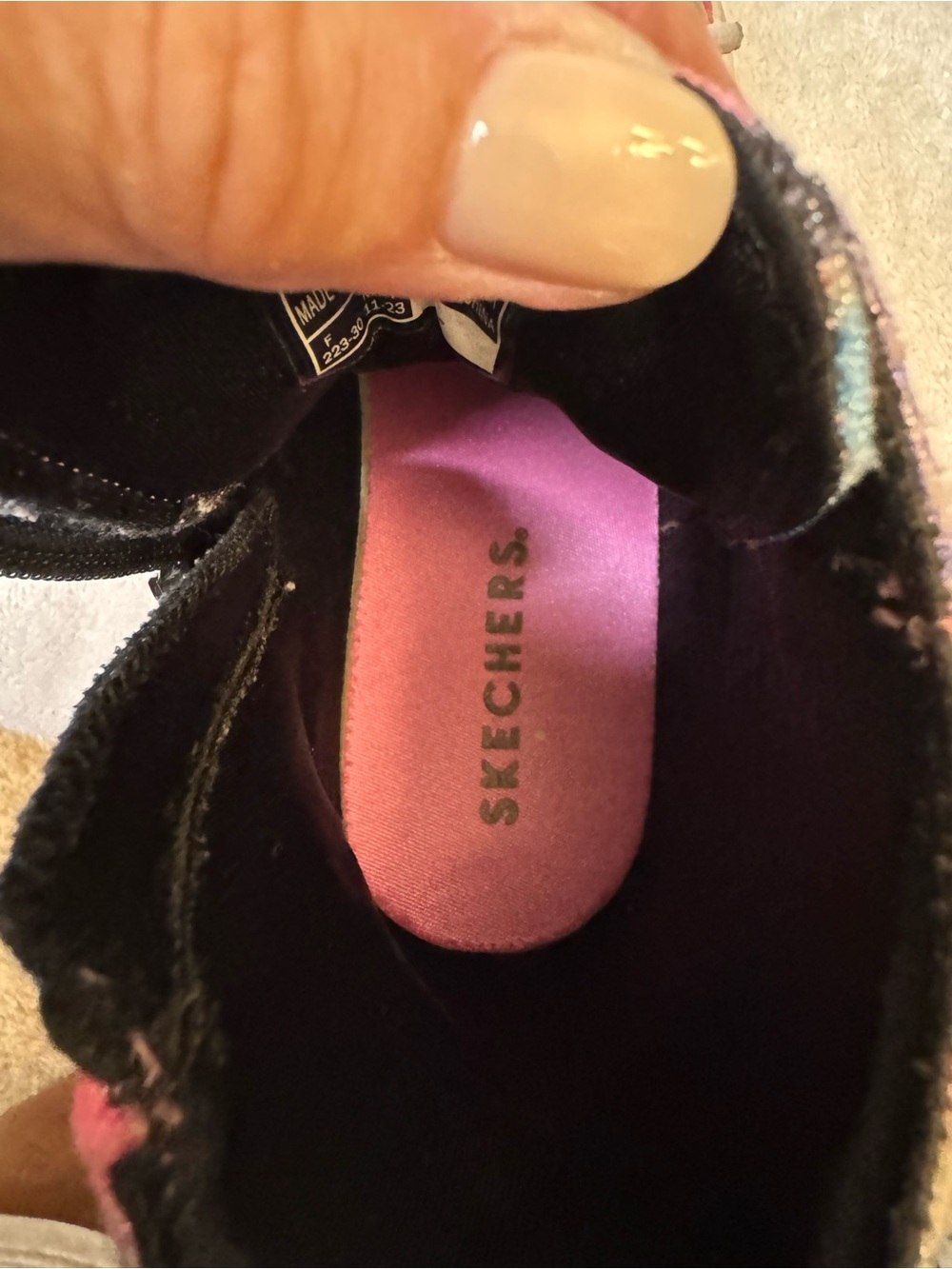 Skechers Girls Hyperlift Prism Party Tie Dye Platform High Top Sneakers Size 3 - Picture 6 of 9